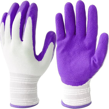 Garden Gloves with Micro Foam Coating, Textured Grip Work Gloves for Weeding, Digging, Raking & Pruning
