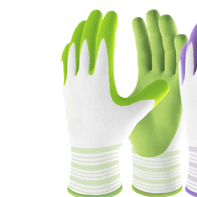Garden Gloves with Micro Foam Coating, Textured Grip Work Gloves for Weeding, Digging, Raking & Pruning