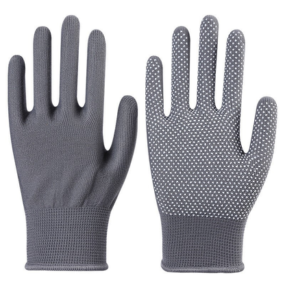 Labor Protection Gloves, Nylon Anti-Slip Construction & Packing Work Gloves, Warm Soft Breathable Sun Protection Latex Fingerless Gloves