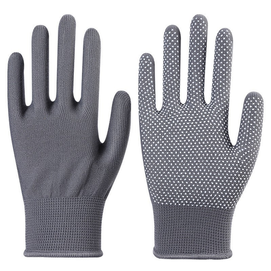Labor Protection Gloves, Nylon Anti-Slip Construction & Packing Work Gloves, Warm Soft Breathable Sun Protection Latex Fingerless Gloves
