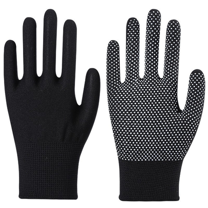Labor Protection Gloves, Nylon Anti-Slip Construction & Packing Work Gloves, Warm Soft Breathable Sun Protection Latex Fingerless Gloves