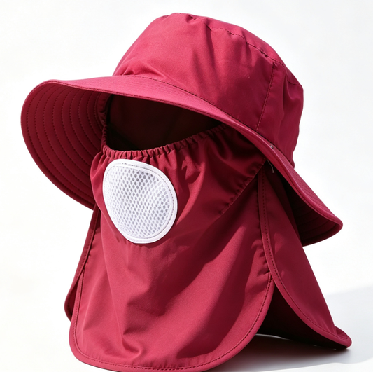 Sun Protection Hat with Ventilated Mask