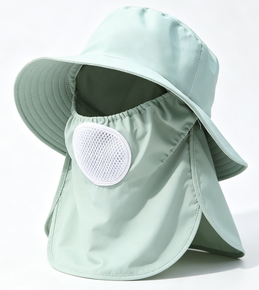 Sun Protection Hat with Ventilated Mask