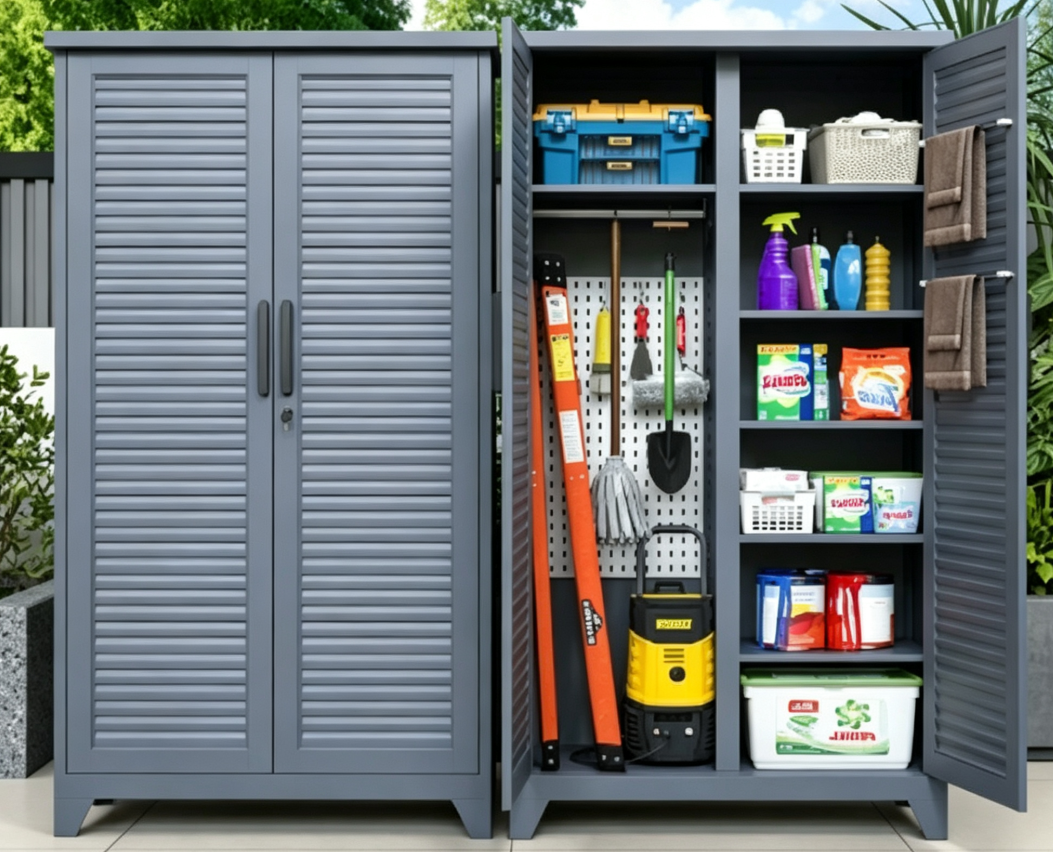 Outdoor Garden Waterproof & UV-Resistant Storage Cabinet
