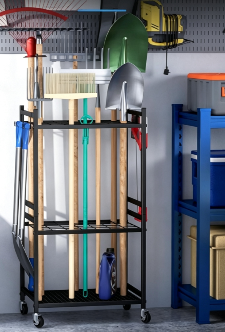 Metal Storage Rack, Wrought Iron Organizer