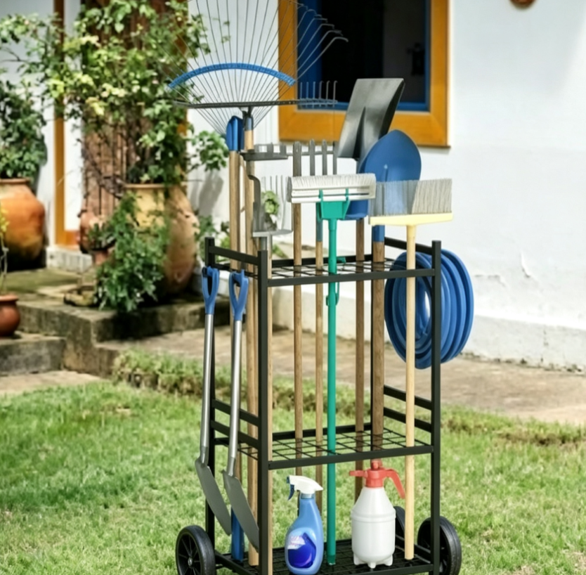 Metal Storage Rack, Wrought Iron Organizer