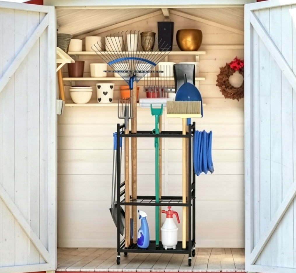 Metal Storage Rack, Wrought Iron Organizer