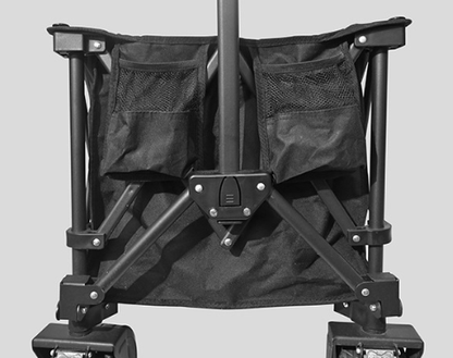 Large Foldable Garden & Camping Cart with Gathered Storage