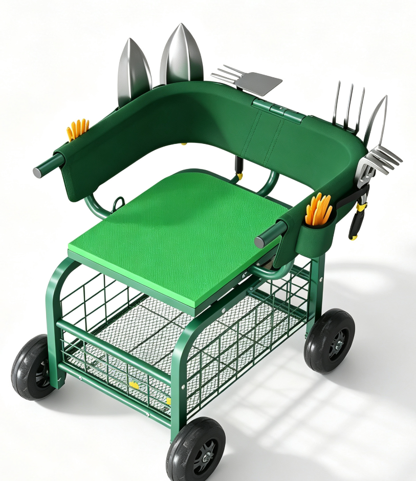 Multifunctional Rolling Garden Stool