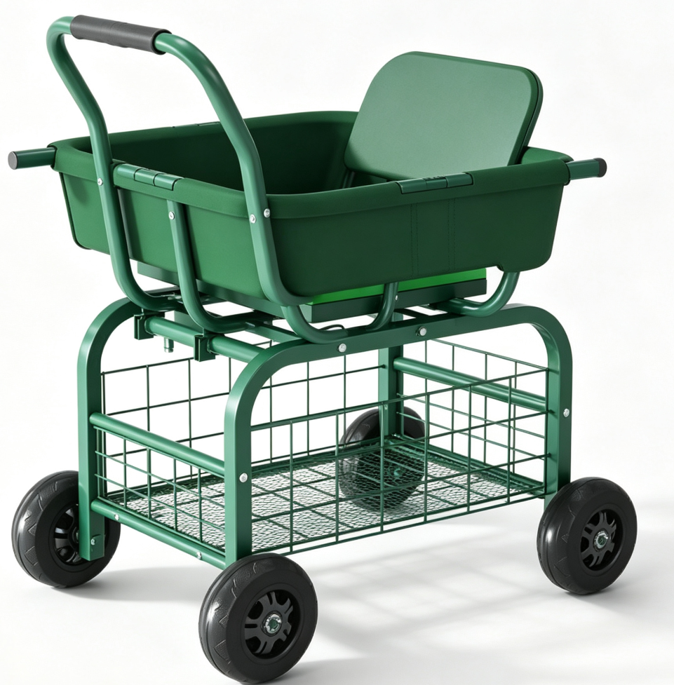 Multifunctional Rolling Garden Stool