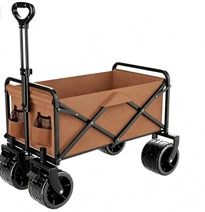 Foldable Garden & Camping Cart, Portable Vendor Pushcart