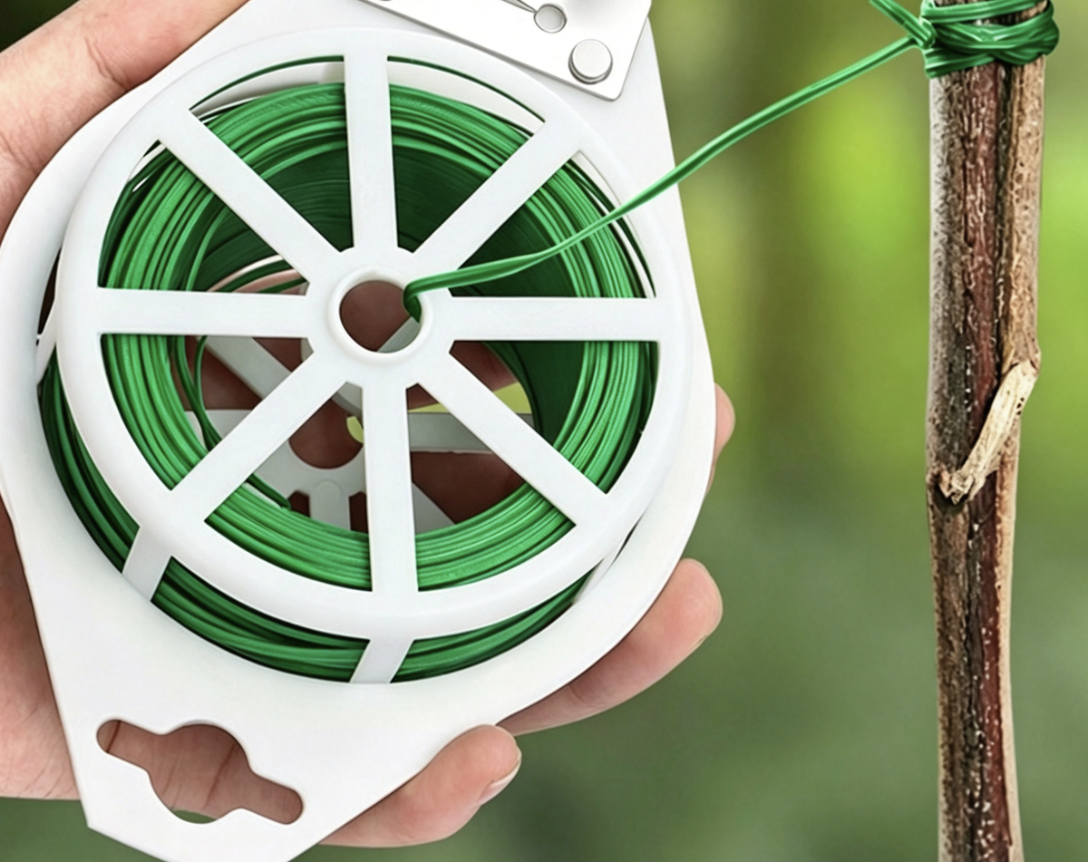 Garden Twist Ties with Built-in Cutter
