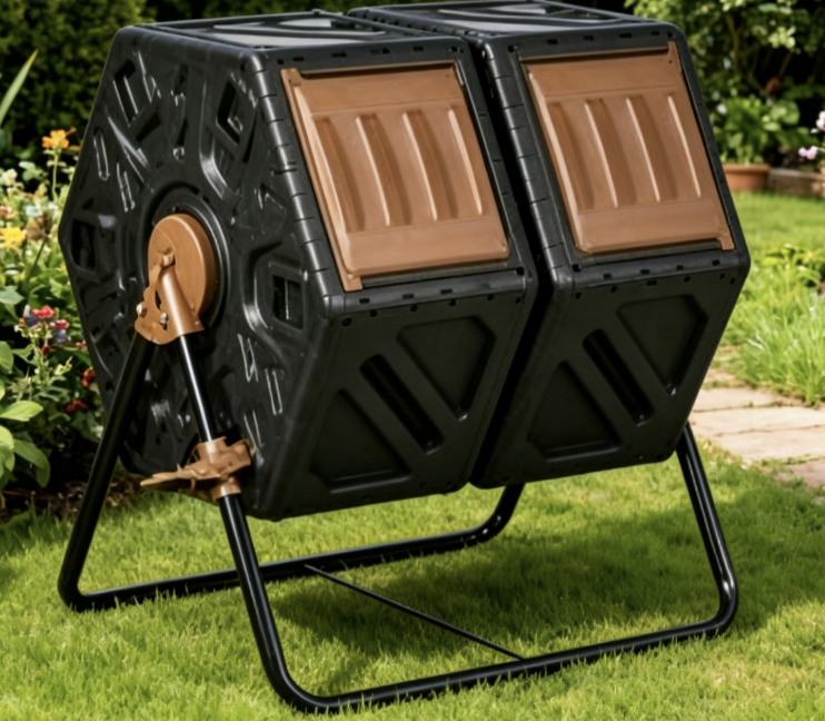 Flip-Top Kitchen Waste & Leaf Compost Bin